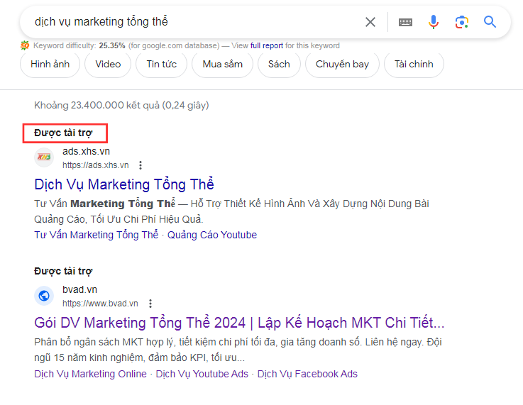 quảng cáo google tìm kiếm - BVAD Agency
